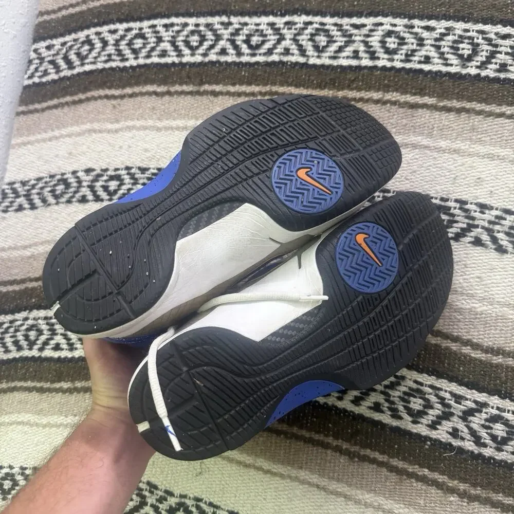 Men's Vintage Y2K 2008 Nike Hyperdunk Knicks Away White Royal Blue Orange Sz 9